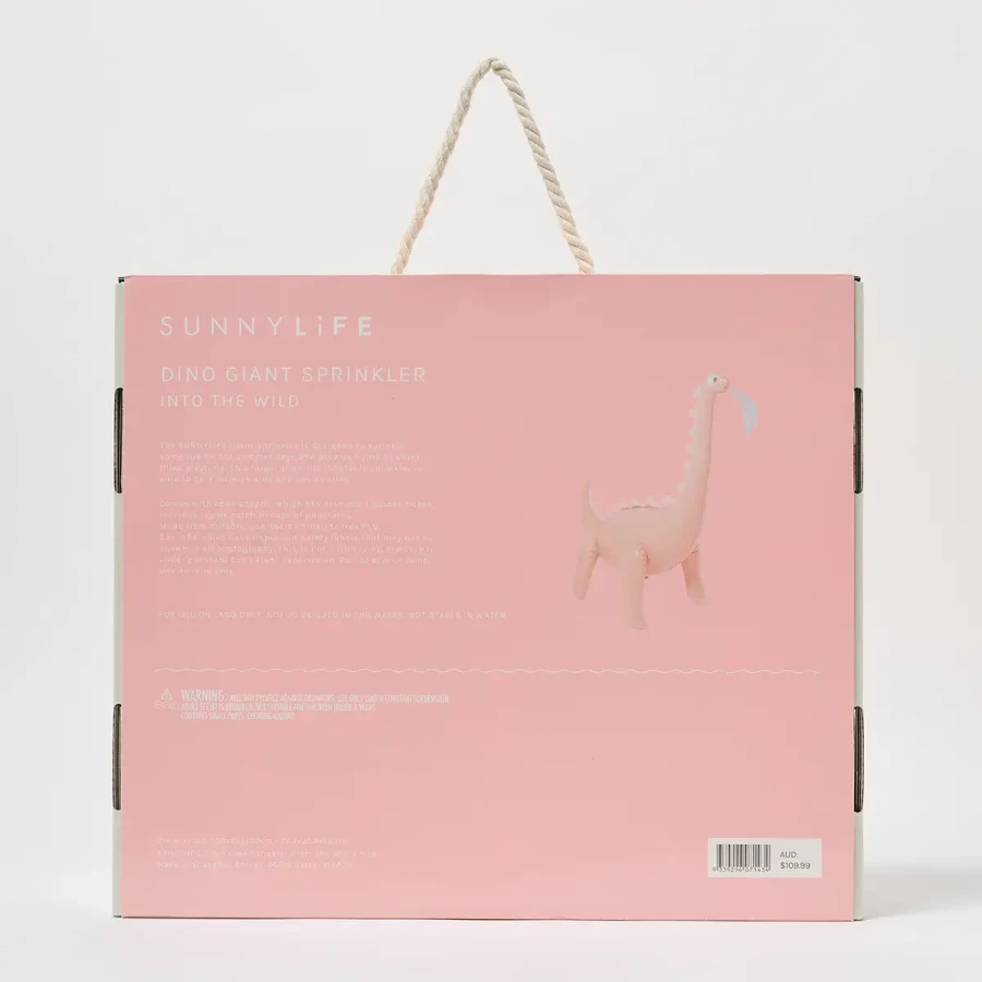 Dmuchany zraszacz gigant - Dino Into the Wild, pink / Sunny Life