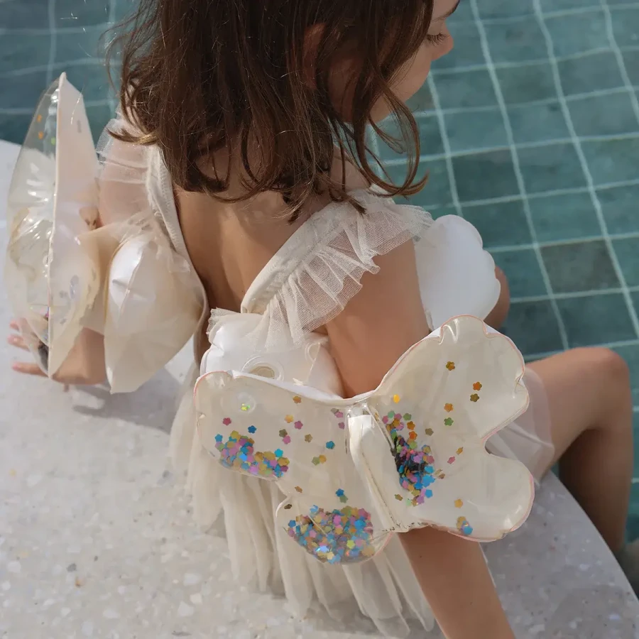 Dziecięce dmuchane rękawki - Butterfly Cotton Candy Glitter / Sunny Life