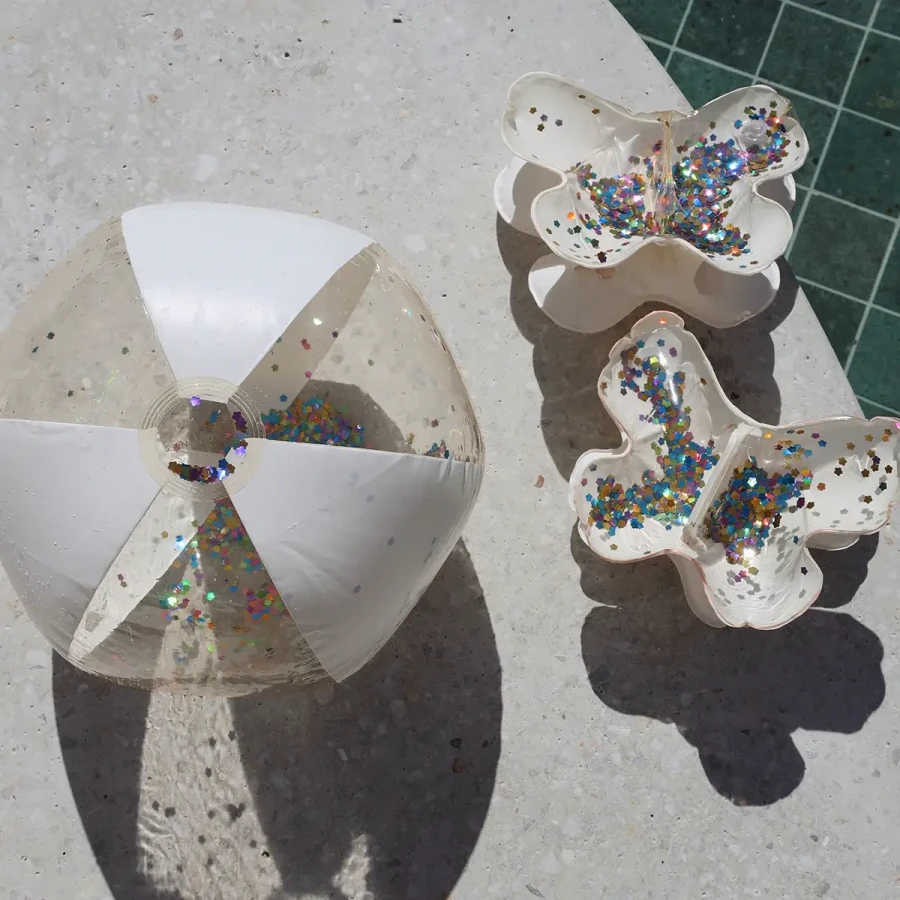 Dziecięce dmuchane rękawki - Butterfly Cotton Candy Glitter / Sunny Life