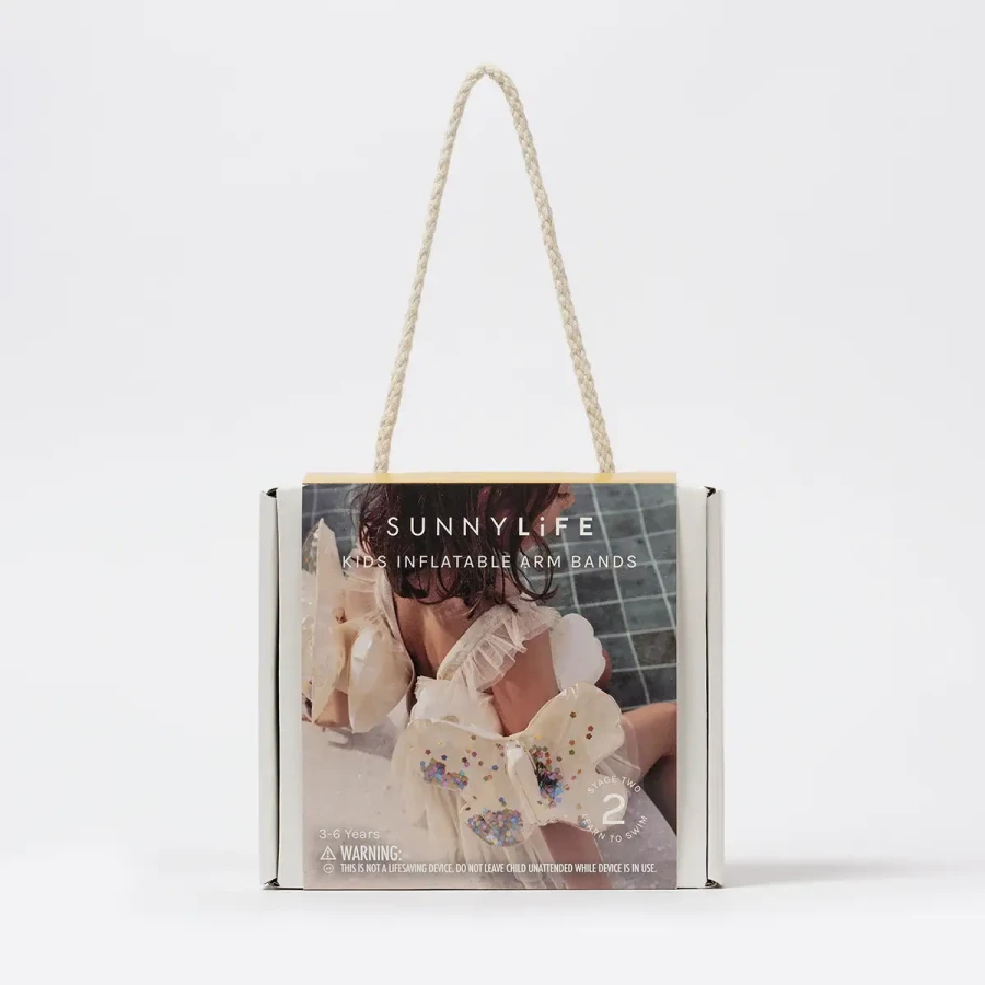 Dziecięce dmuchane rękawki - Butterfly Cotton Candy Glitter / Sunny Life