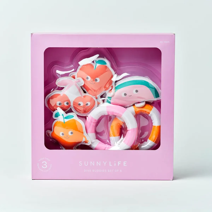 Zabawki do nauki nurkowania - Poppy the Peach, 6 szt. / Sunny Life