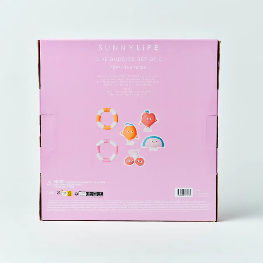 Zabawki do nauki nurkowania - Poppy the Peach, 6 szt. / Sunny Life
