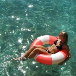 Koło do pływania Slim - Pool Party Tomato / Sunny Life