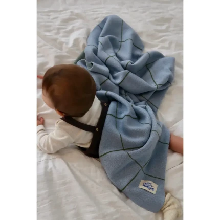 Koc merino 80 x 105 cm - baby blue / The Story Makers