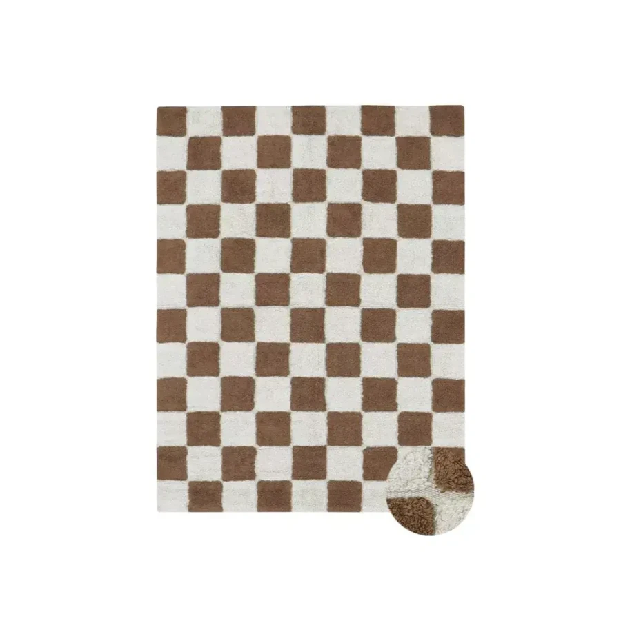 Dywan Bawełniany Kitchen Tiles Toffee 90 × 130 cm / Lorena Canals