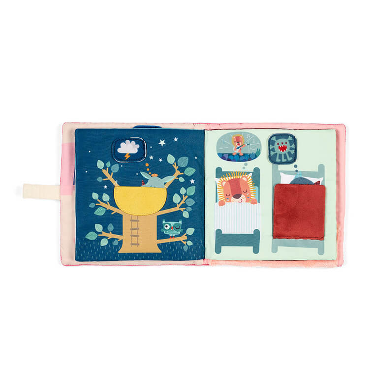 Książeczka aktywizująca z mini przytulanką Strażniczka snów Jednorożec Lena 18m+ / Lilliputiens