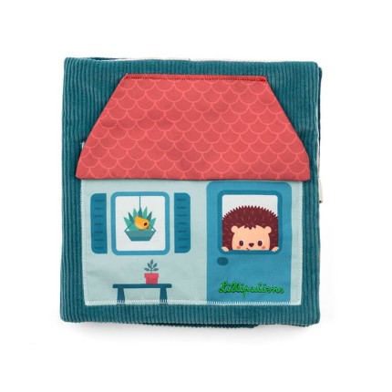 Książeczka aktywizująca z mini pacynkami Emocje Jeżyk Leon 18m+ / Lilliputiens