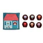 Książeczka aktywizująca z mini pacynkami Emocje Jeżyk Leon 18m+ / Lilliputiens