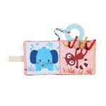 Mini książeczka wielofunkcyjna z szeleszczącą folią i gryzakiem Lew Jack 6m+ / Lilliputiens