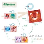 Mini książeczka wielofunkcyjna z szeleszczącą folią i gryzakiem Lew Jack 6m+ / Lilliputiens