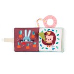 Mini książeczka wielofunkcyjna z szeleszczącą folią i gryzakiem Kotka Jeanne 6m+ / Lilliputiens