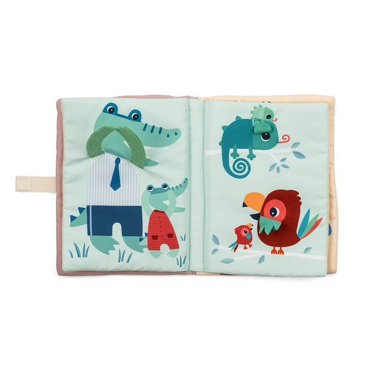 Książeczka sensoryczna aktywizująca "A kuku" Lew Jack 9m+ / Lilliputiens