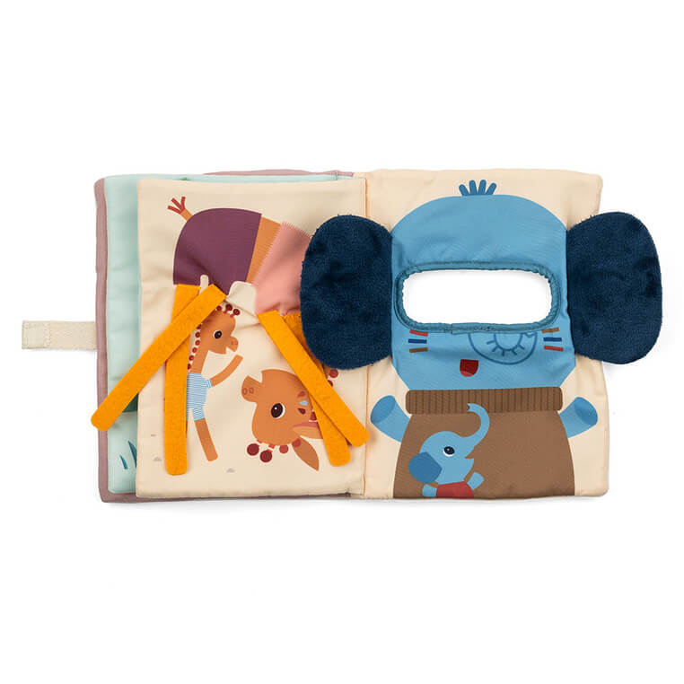 Książeczka sensoryczna aktywizująca "A kuku" Lew Jack 9m+ / Lilliputiens