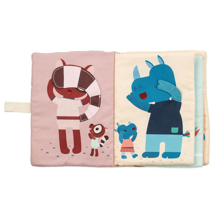 Książeczka sensoryczna aktywizująca "A kuku" Lew Jack 9m+ / Lilliputiens