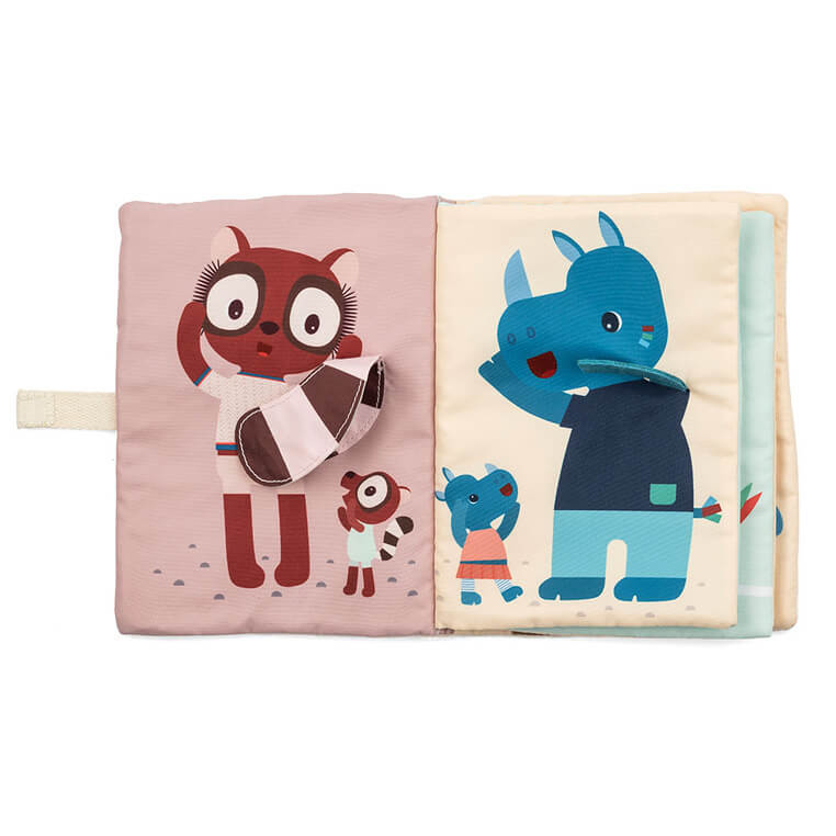 Książeczka sensoryczna aktywizująca "A kuku" Lew Jack 9m+ / Lilliputiens