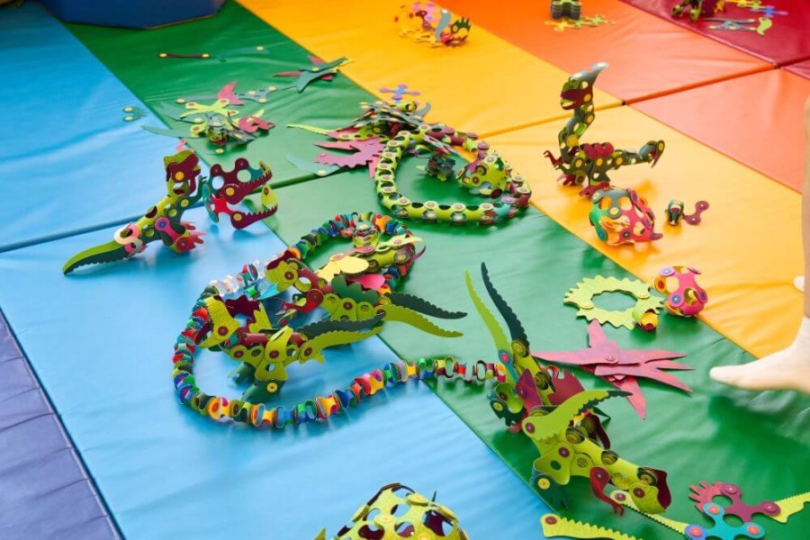 Układanka magnetyczna CLIXO Dinozaury , 22 elementy / CLIXO