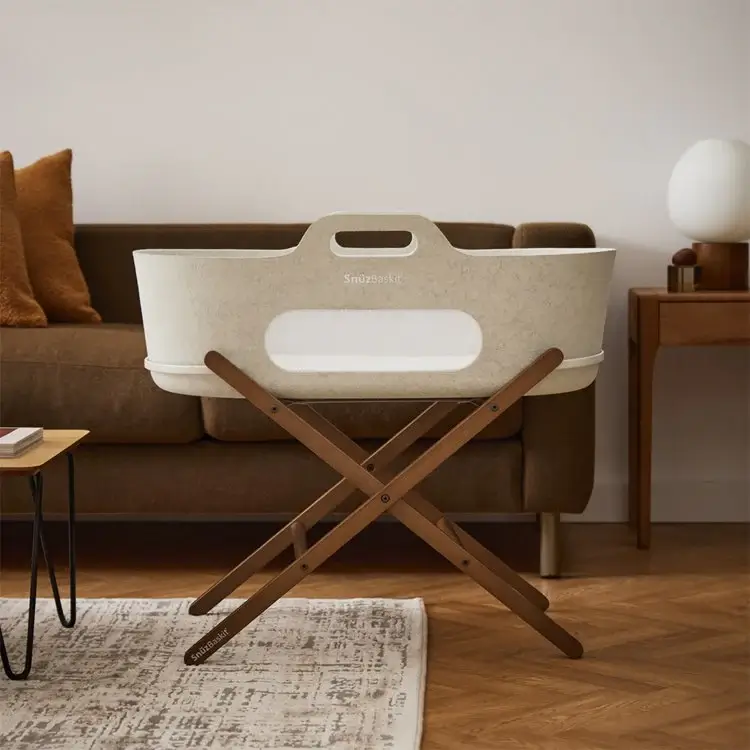 Kosz Mojżesza ze stojakiem SnuzBaskit - beżowy / Snuz