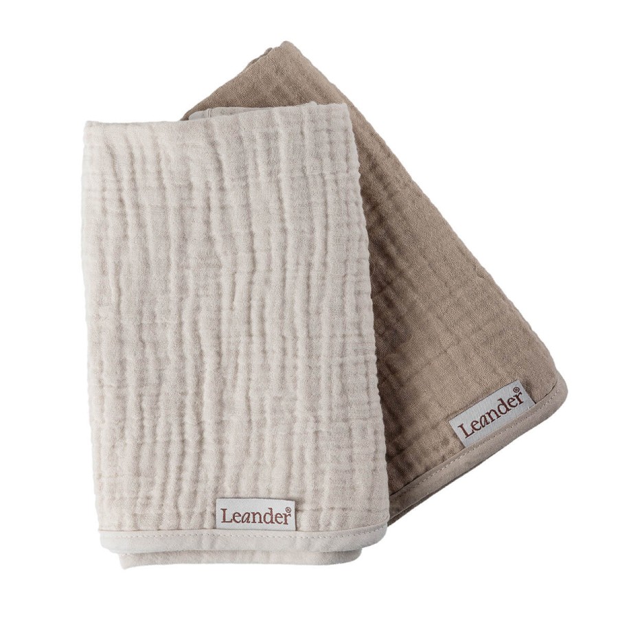 Podkład muślinowy na przewijak MATTY™ 2-pak - cappuccino, mocca / Leander