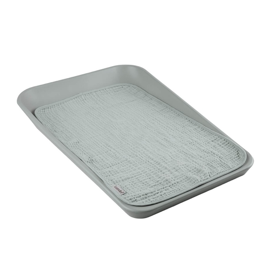 Podkład muślinowy na przewijak MATTY™ 2-pak - grey, sage green / Leander