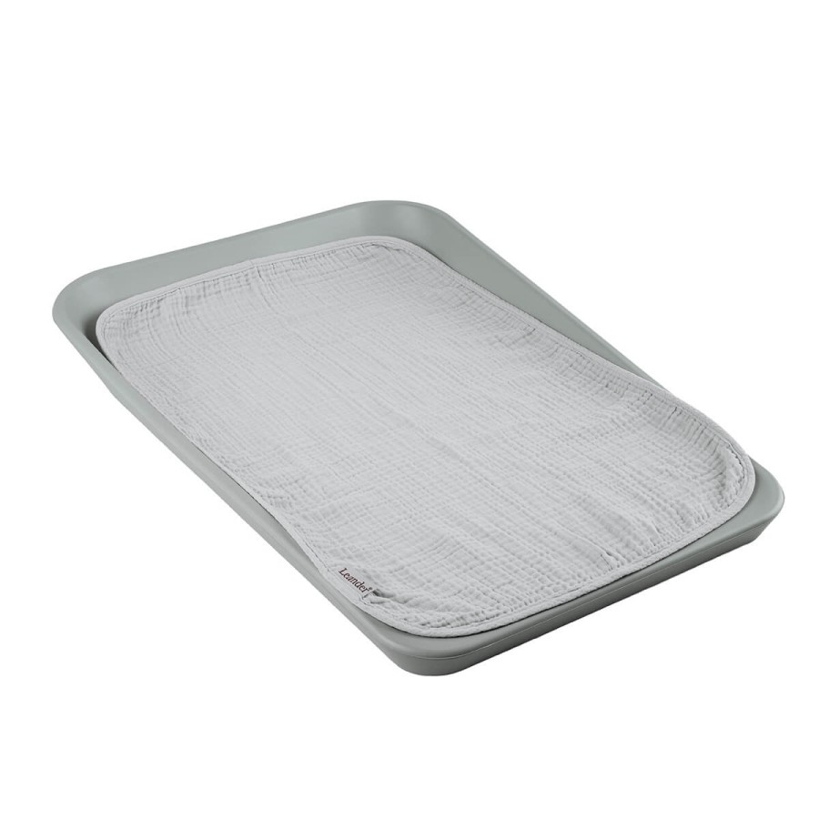 Podkład muślinowy na przewijak MATTY™ 2-pak - grey, sage green / Leander
