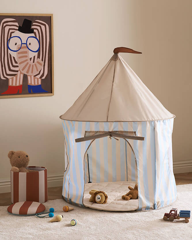 Namiot do zabawy - błękitny w paski / Kid's Concept