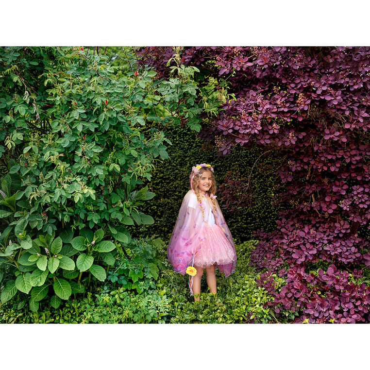 Kostium peleryna w motyle, opaska na głowę i różdżka zestaw 3 el. Danae / Souza!