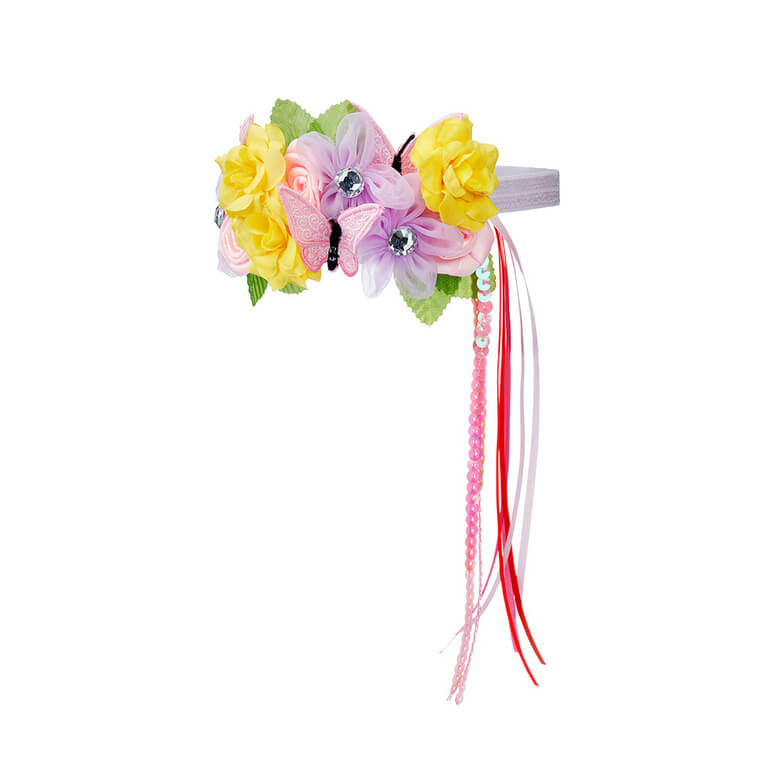 Kostium peleryna w motyle, opaska na głowę i różdżka zestaw 3 el. Danae / Souza!