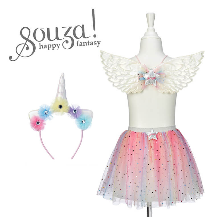 Kostium spódniczka, opaska na głowę i skrzydła zestaw 3 el. Celestia / Souza!