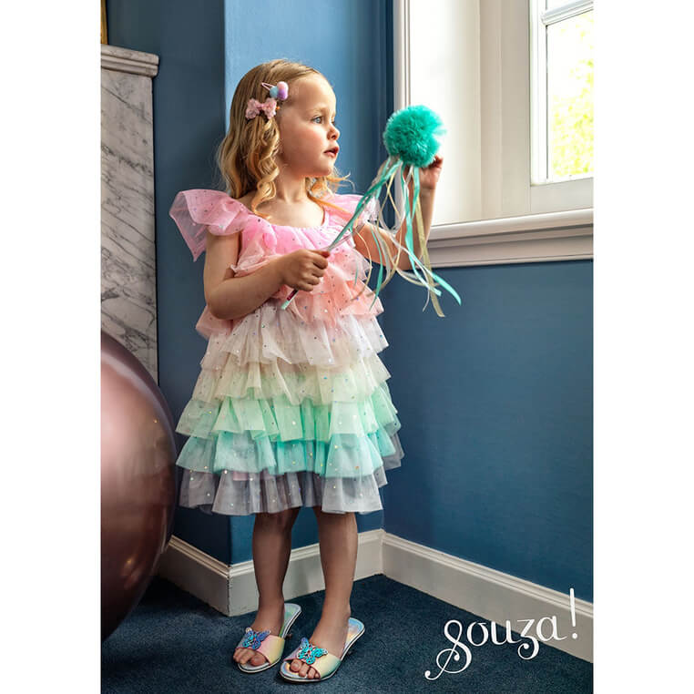 Kostium sukienka tiulowa tęczowa księżniczka Fenne / Souza!