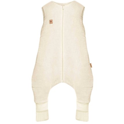 Śpiworek do spania muślinowy z nogawkami 0,5 TOG Malaga - Vanilla / Zaffiro