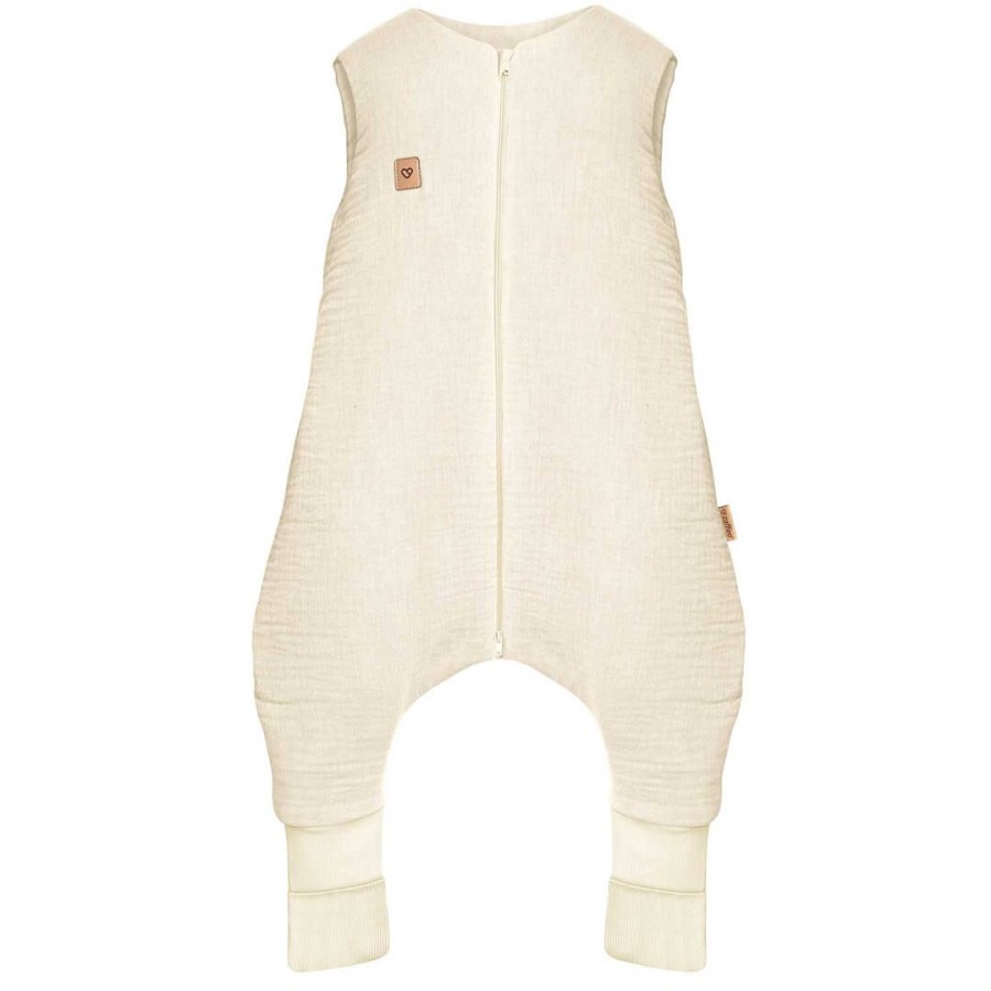 Śpiworek do spania muślinowy z nogawkami 0,5 TOG Malaga - Vanilla / Zaffiro