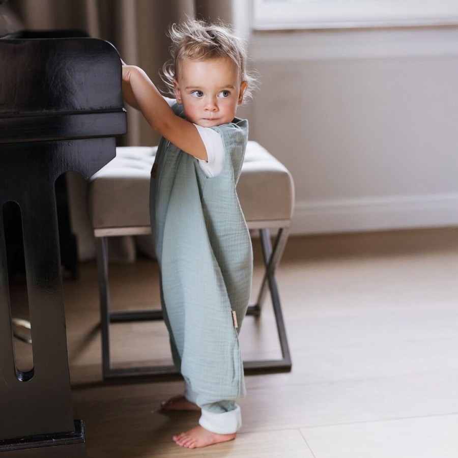 Śpiworek do spania muślinowy z nogawkami 0,5 TOG Malaga - Mint / Zaffiro