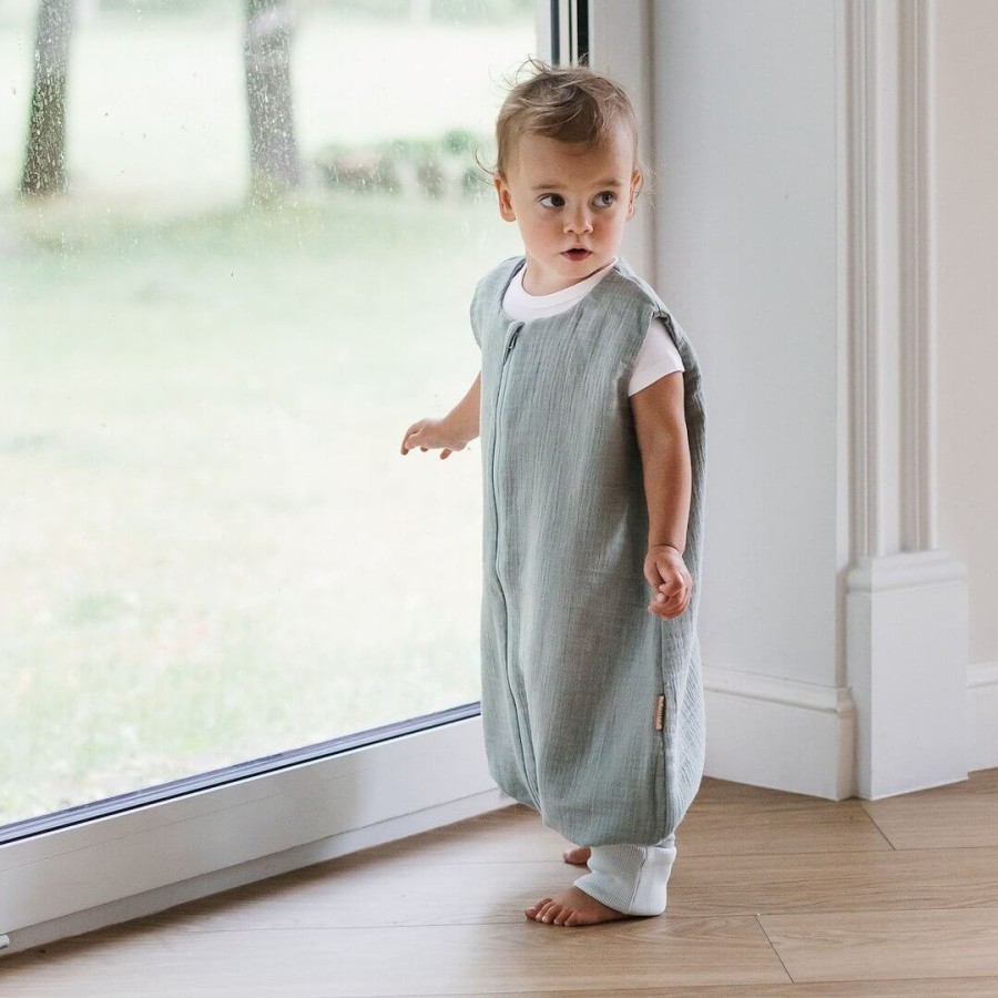 Śpiworek do spania muślinowy z nogawkami 0,5 TOG Malaga - Mint / Zaffiro