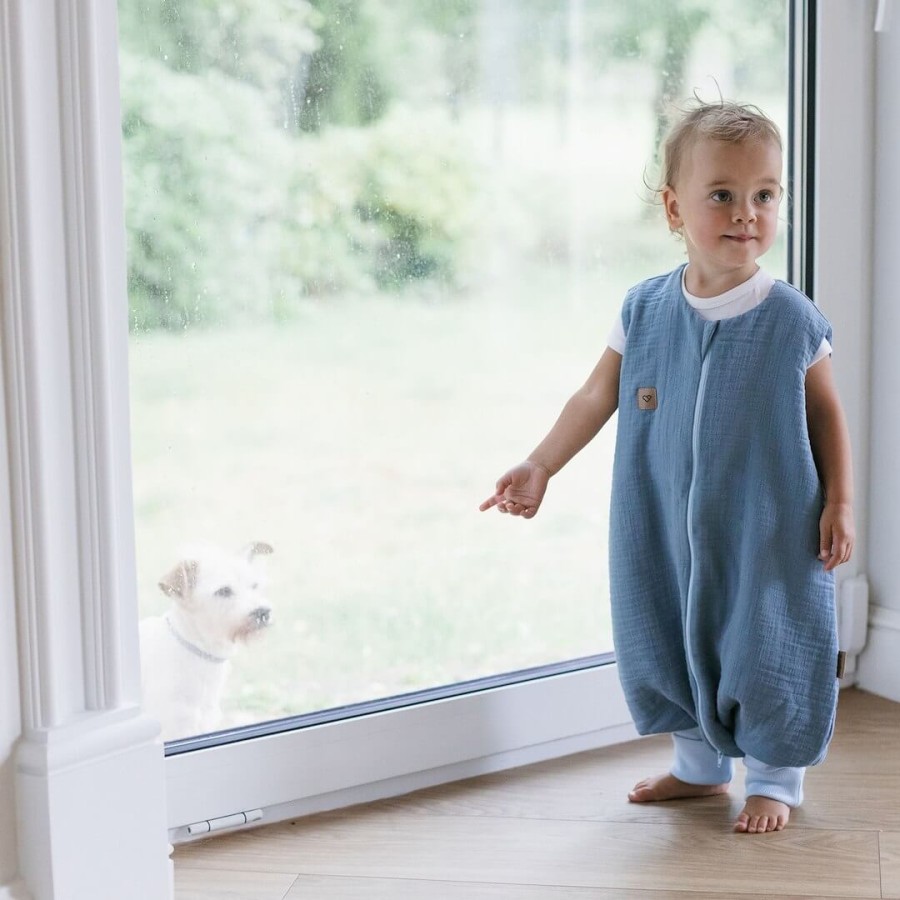 Śpiworek do spania muślinowy z nogawkami 0,5 TOG Malaga - Blue / Zaffiro