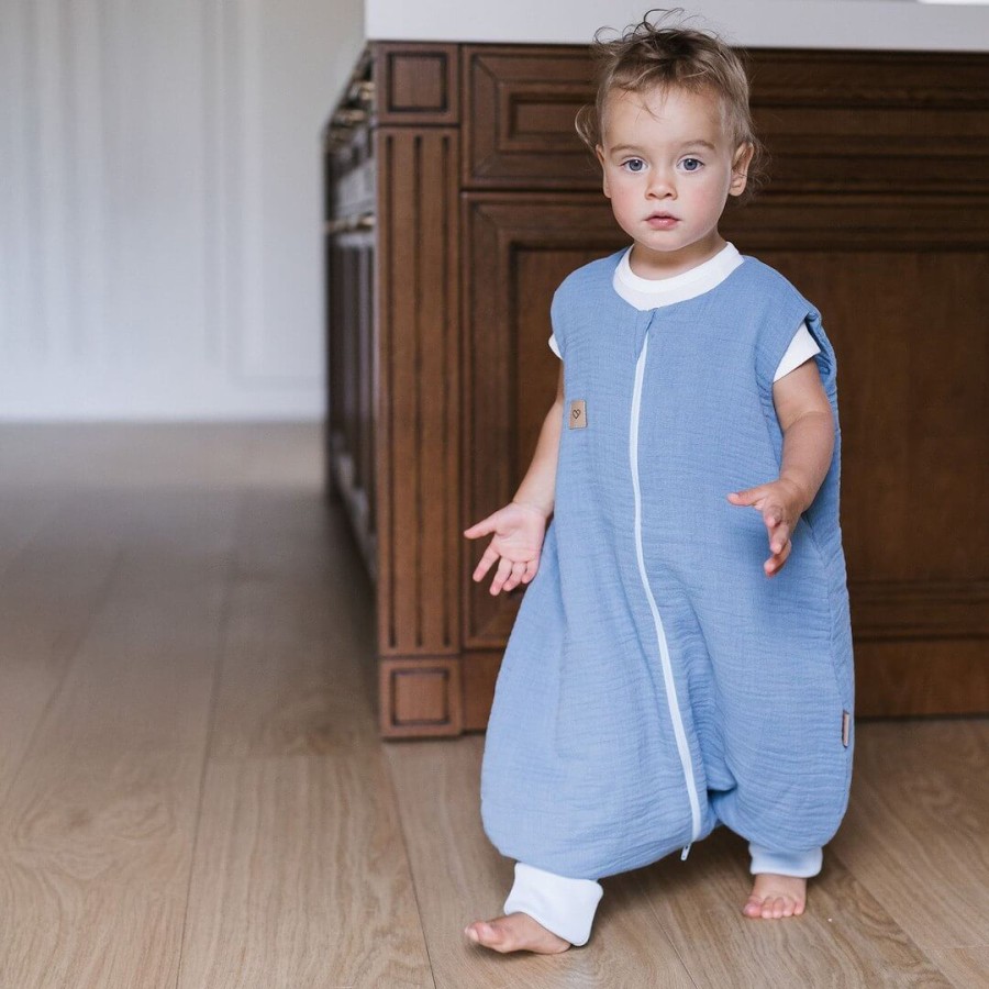 Śpiworek do spania muślinowy z nogawkami 0,5 TOG Malaga - Blue / Zaffiro