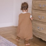 Śpiworek do spania muślinowy z nogawkami 0,5 TOG Malaga - Toffee / Zaffiro