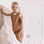 Śpiworek do spania muślinowy z nogawkami 0,5 TOG Malaga - Toffee / Zaffiro