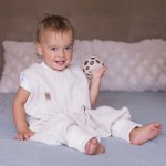 Śpiworek do spania muślinowy z nogawkami 1,5 TOG Malaga - Vanilla / Zaffiro