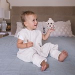 Śpiworek do spania muślinowy z nogawkami 1,5 TOG Malaga - Vanilla / Zaffiro