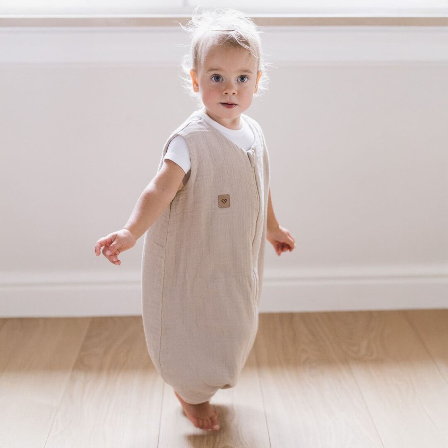 Śpiworek do spania muślinowy z nogawkami 1,5 TOG Malaga - Beige / Zaffiro