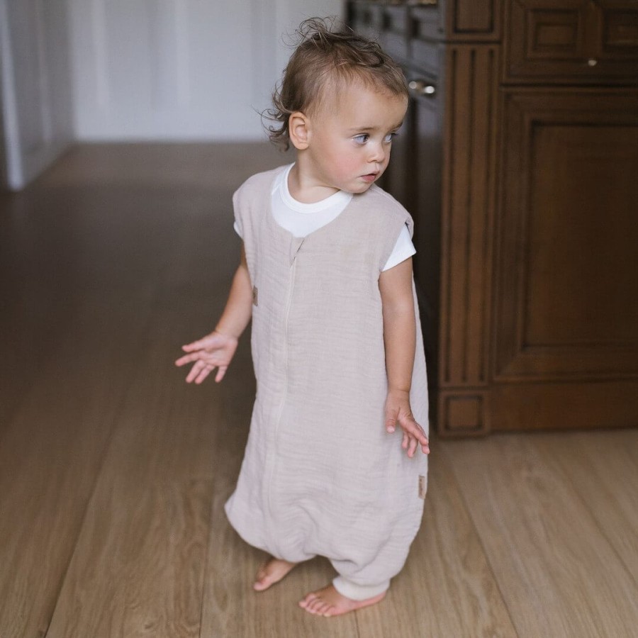 Śpiworek do spania muślinowy z nogawkami 1,5 TOG Malaga - Beige / Zaffiro