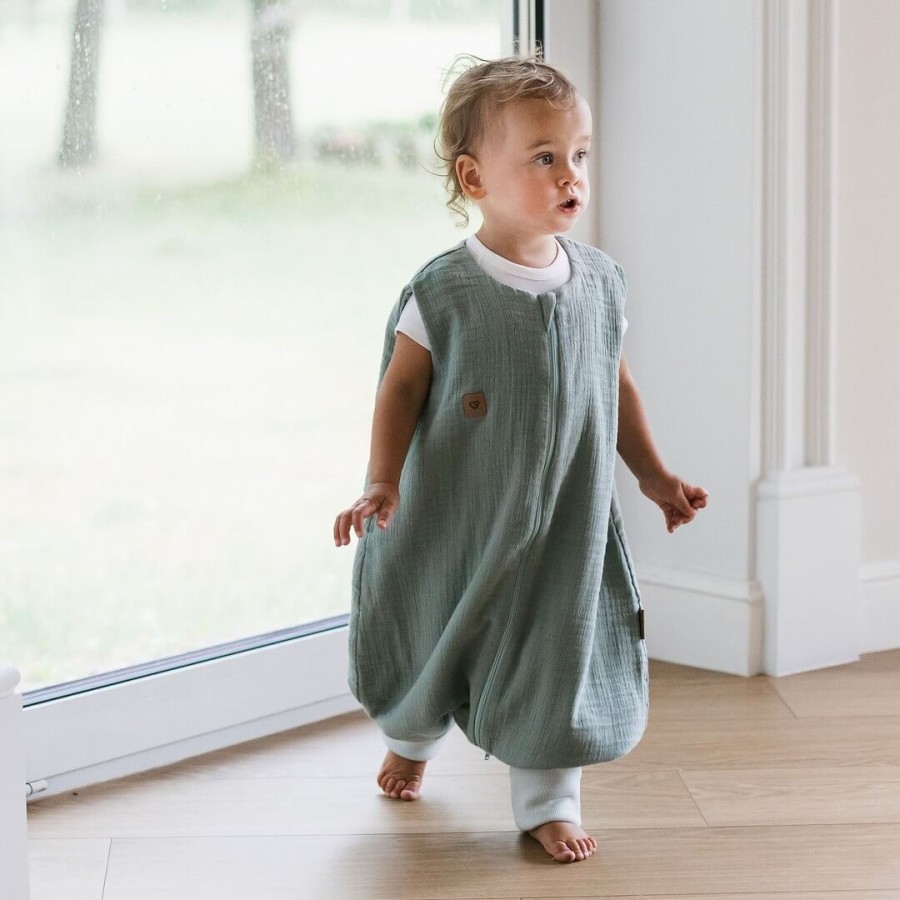 Śpiworek do spania muślinowy z nogawkami 1,5 TOG Malaga - Mint / Zaffiro