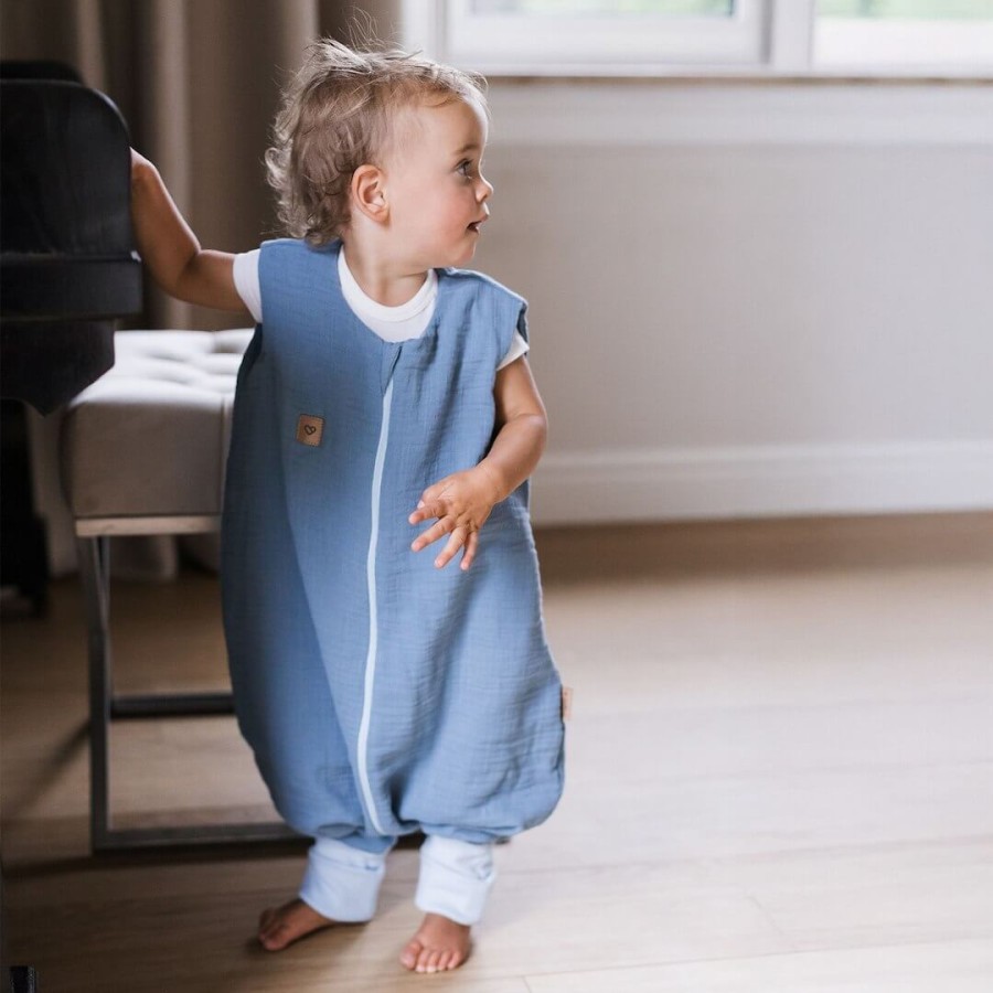 Śpiworek do spania muślinowy z nogawkami 1,5 TOG Malaga - Blue / Zaffiro