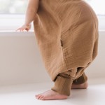 Śpiworek do spania muślinowy z nogawkami 1,5 TOG Malaga - Toffee / Zaffiro