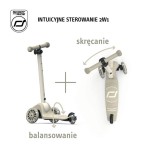 Highwaykick 3S Hulajnoga z systemem sterowania 2w1 i kółkami LED składana 3+ Ash / Scootandride