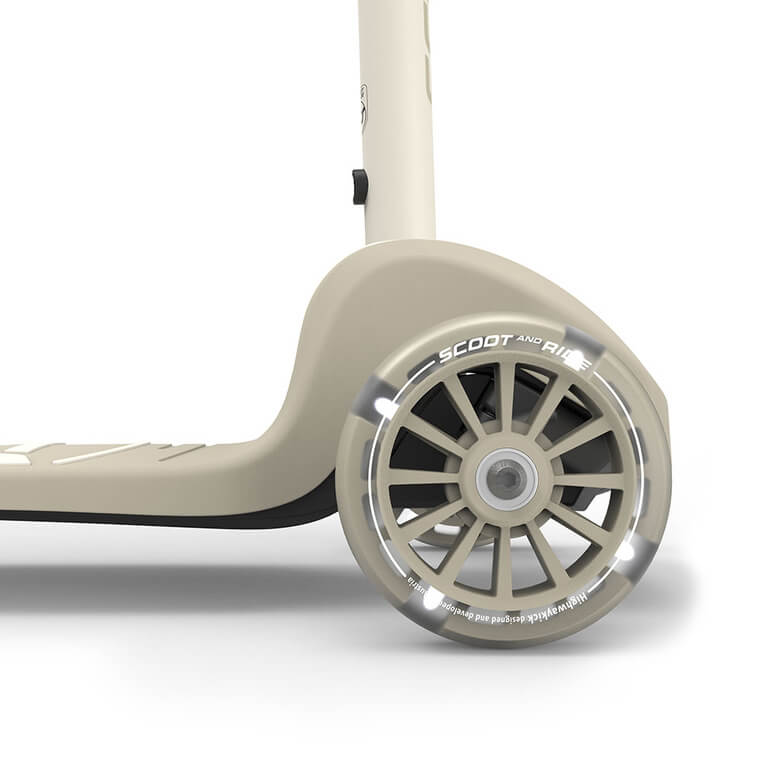 Highwaykick 3S Hulajnoga z systemem sterowania 2w1 i kółkami LED składana 3+ Ash / Scootandride