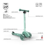 Highwaykick 3S Hulajnoga z systemem sterowania 2w1 i kółkami LED składana 3+ Forest / Scootandride