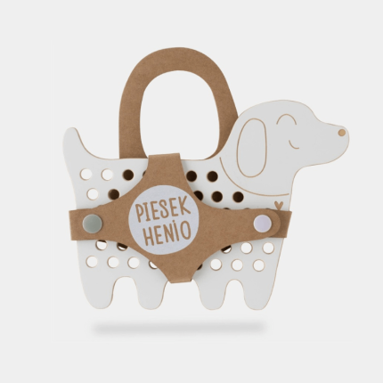 Drewniana przeplatanka - Piesek Henio / Milin
