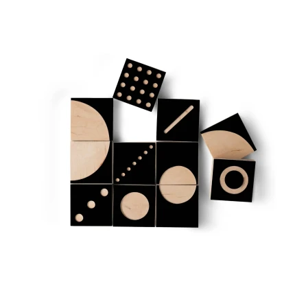 Klocki kontrastowe + karty z kompozycjami / Milin