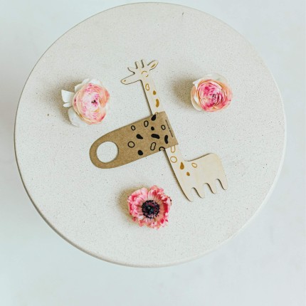 Drewniana zakładka do książki - Żyrafa / Milin